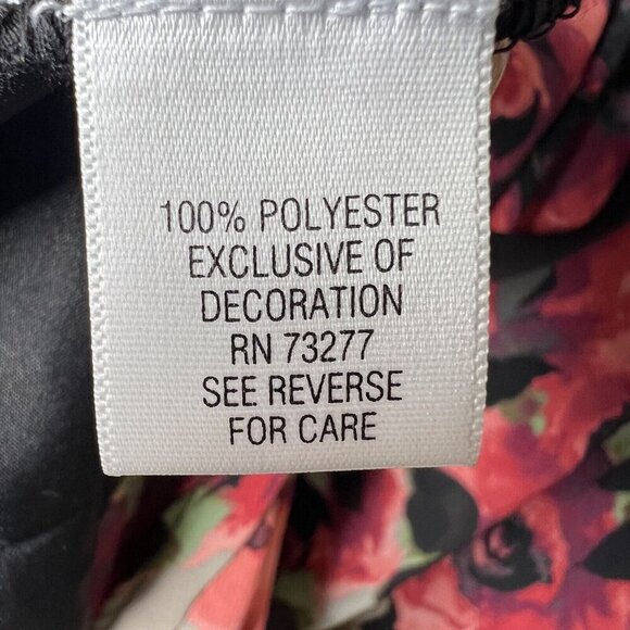 Elle Chiffon Floral Rose Mini Short Dress Sz M Y2K 90s NWT Sex & The City Vibes - Picture 8 of 9